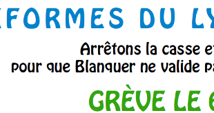 Réforme du lycée et du bac, conditions de travail dégradées. Tous en grève (…)